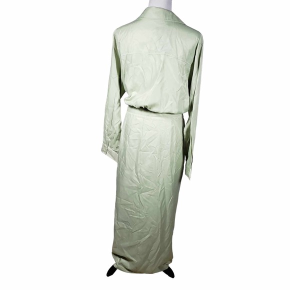 Fashion Nova Plus 2X Sage Green Easy Love Maxi Dress NWT AS IS - Picture 7 of 11